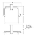 Держатель туалетной бумаги Cezares Slider SLIDER-PH-01 с крышкой Хром