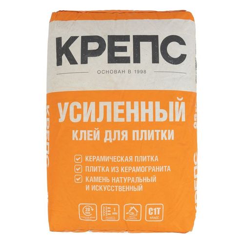 Клей для плитки Крепс Усиленный С1T 25 кг