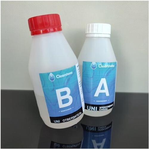 Смола эпоксидная для бижутерии (300гр) (Ювелирная, средняя вязкость), универсальная CLEARSTONE UNI