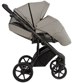 Детская коляска Roan Bass Next 2.0 3 в 1 с автокреслом Tutis Elo Lux EduSky Grey BSN/41/2 Hazel/Black/руч.Black