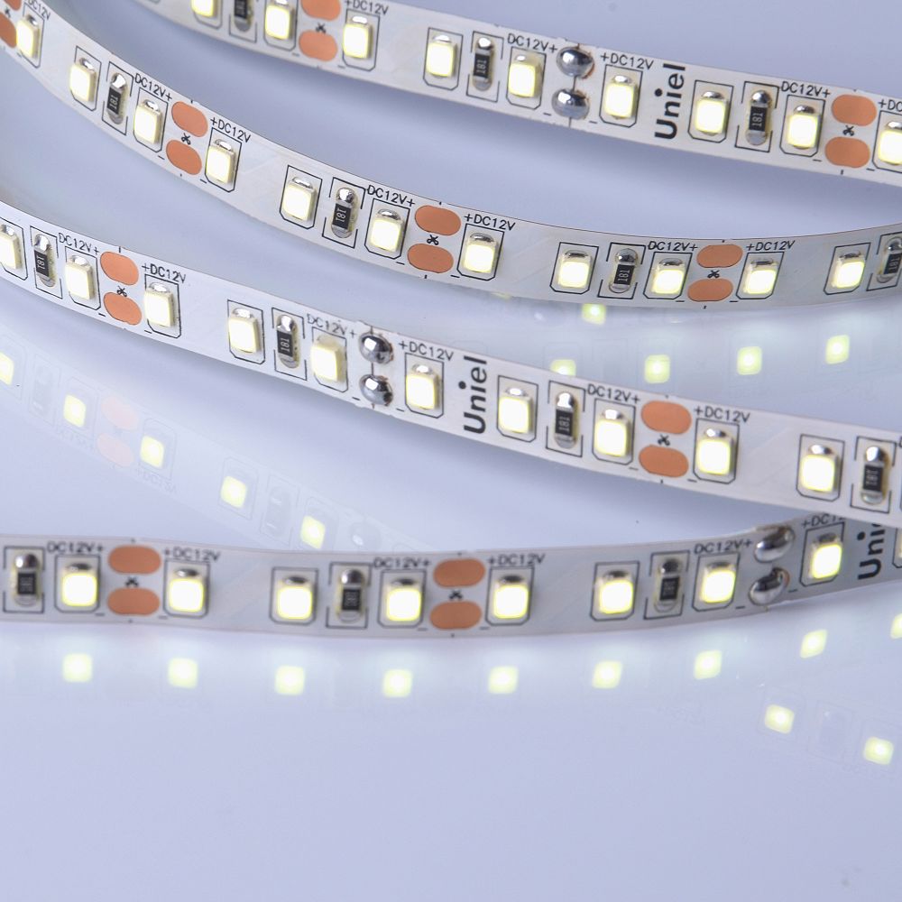 ULS-M13-2835-120LED-m-8mm-IP20-DC12V-9.6W-m-5M-6500K PROFI Гибкая светодиодная лента на самоклеящейся основе. Катушка 5м. в герметичной упаковке. Дневной свет 6500K. ТМ Uniel.