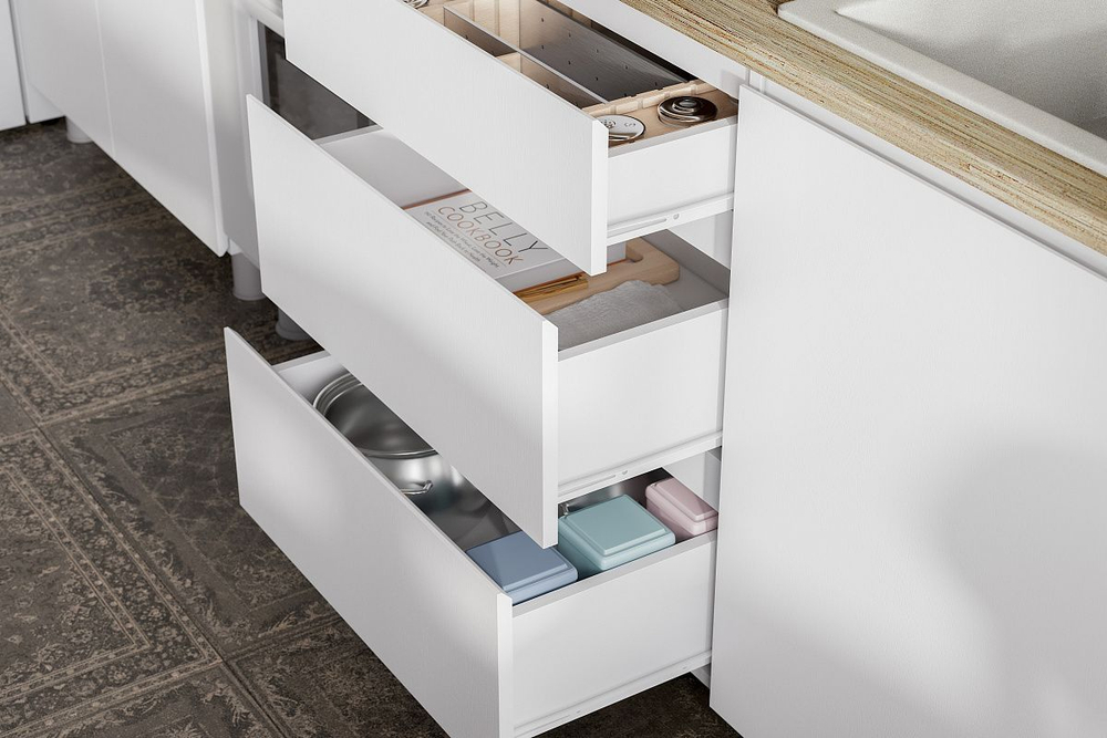 Кухонный гарнитур Токио (1,6м) Белый текстурный/Дуб Сонома