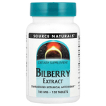 Source Naturals, Экстракт черники, 100 мг, 120 таблеток