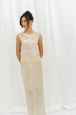 Блуза-топ из пайеток удлиненный