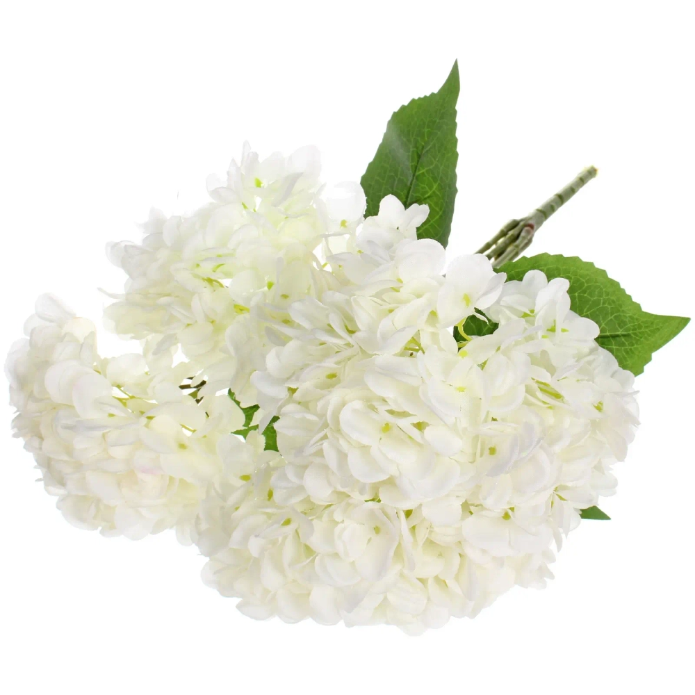 Искусственные цветы «Гортензия» 48см 5 цветков белые