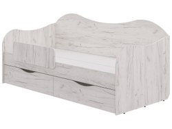 Кровать БОКС 90/2 с ящиками Крафт светлый