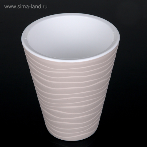 Кашпо Валенсия со вставкой 2,8л , цвет жемчужный