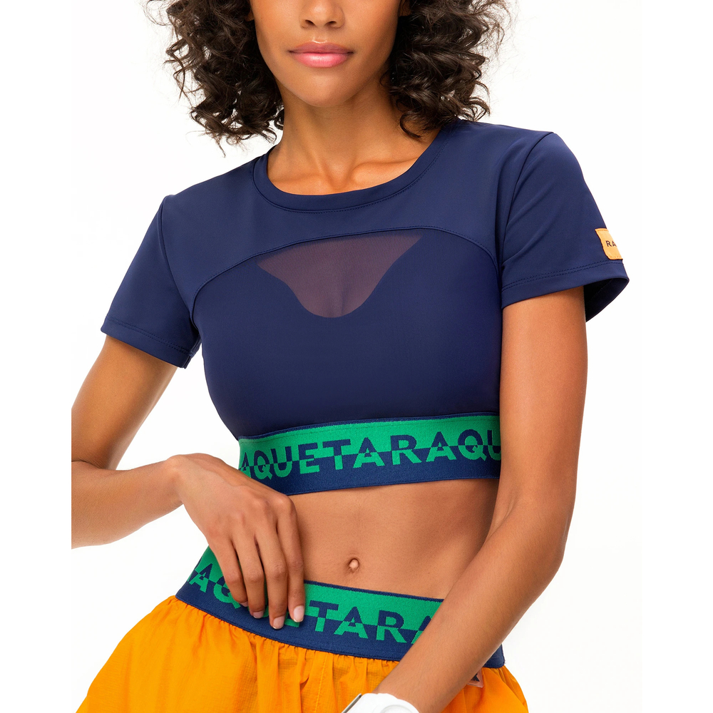 ОДЕЖДА ДЛЯ ТЕННИСА Женская, Топ RAQUETA RASH 23 NAVY .