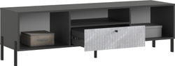 Тумба ТВ Оливия (малая) (металл), Графит, Мрамор Глянец
