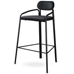 Барный стул Ror, Round, черный велюр