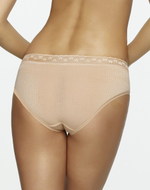 Трусы-шорты из мягкого модального полотна в рубчик (Размер: S) (Цвет: бежевый)