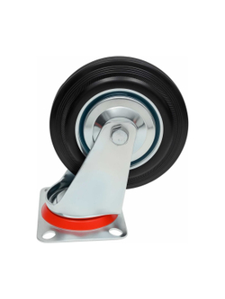 Колесо промышленное поворотное с подшипником 160мм резина/сталь Gigant G-04-09-16