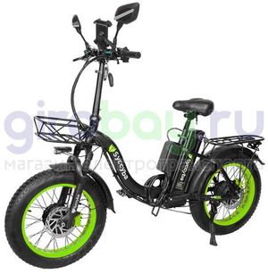 Электровелосипед Syccyba F11 Pro Dual 48V/20Ah (полный привод) - Салатовый обод фото №1