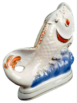 Фарфоровая статуэтка (салфетница) "Рыба" КФЗ