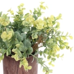 Цветок искусственный в горшке «Эвкалипт» 16см темная трава