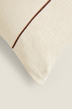 ZARA HOME ЧЕХОЛ НА ПОДУШКУ В ПОЛОСКУ, СВЕТЛО-БЕЖЕВЫЙ