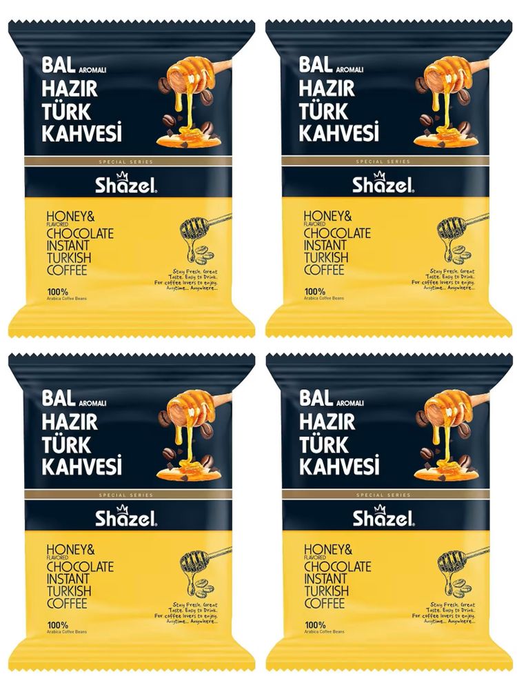 Кофейный напиток Shazel Мёд и шоколад 100 г x 4 шт