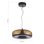 SL6014.603.01 Светильник подвесной ST-Luce Черный/Коричневый, с пузырьками LED 1*42W 3000K RIPPLE