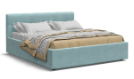 Белла Кровать+ПМ 160 Велюр Монолит аква