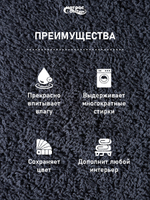 Набор полотенец 400гр махровых темно-серых (70х140см)