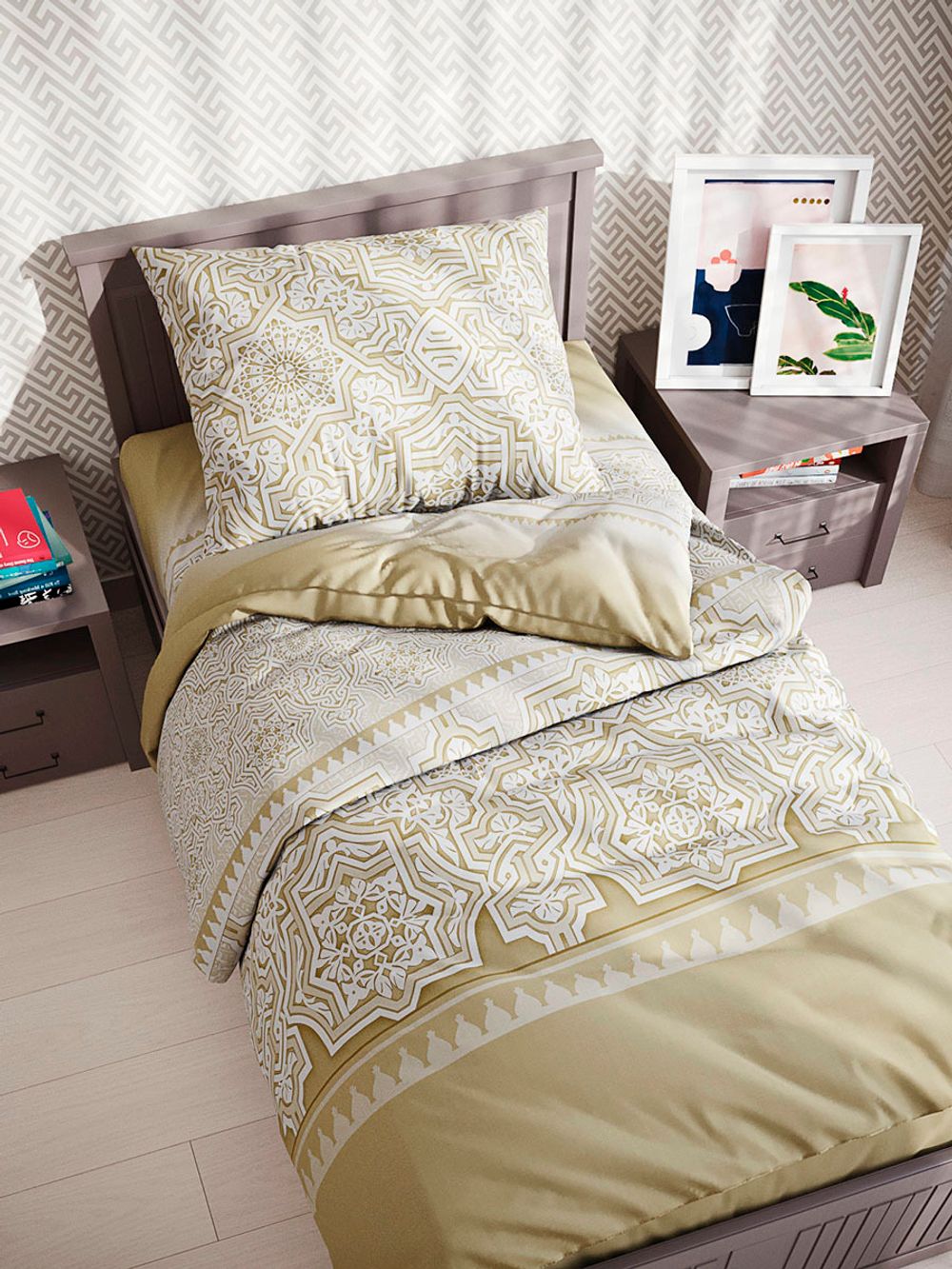 Постельное белье бязь Сказка "Эферия" 1,5-сп наволочка 50х70 1шт Простынь 150x215 см пододеяльник 145х215