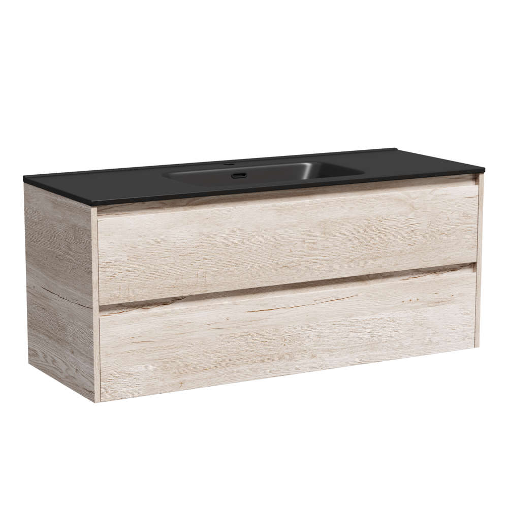 Тумба подвесная под раковину Sancos Libra, дуб галифакс натуральный 1190х450х500 мм