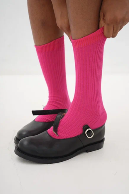 Носки из хлопка цвета фуксия