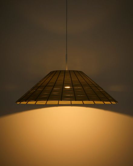 Абажур Saranella для уличного светильника из светло-серого искусственного ротанга, 70 см