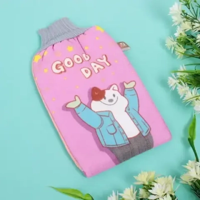 Мочалка-варежка для тела «Ultramarine - Good Day», цвет розовый, 15*22см, Zip пакет