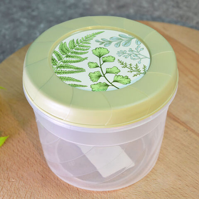 Банка для сыпучих 0,8л с завинчивающейся крышкой, с декором, зеленый