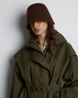 Панама из шерсти шоколад