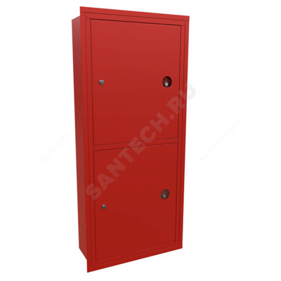 Шкаф пожарный встроенный закрытый ШП-КО-320 ВЗК с замком 1300х540х230 красный Балтика Балтика-01