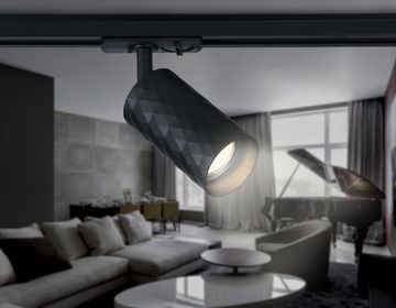 Трековый однофазный светильник со сменной лампой 1*GU10 GL5133 чёрный Track System Ambrella