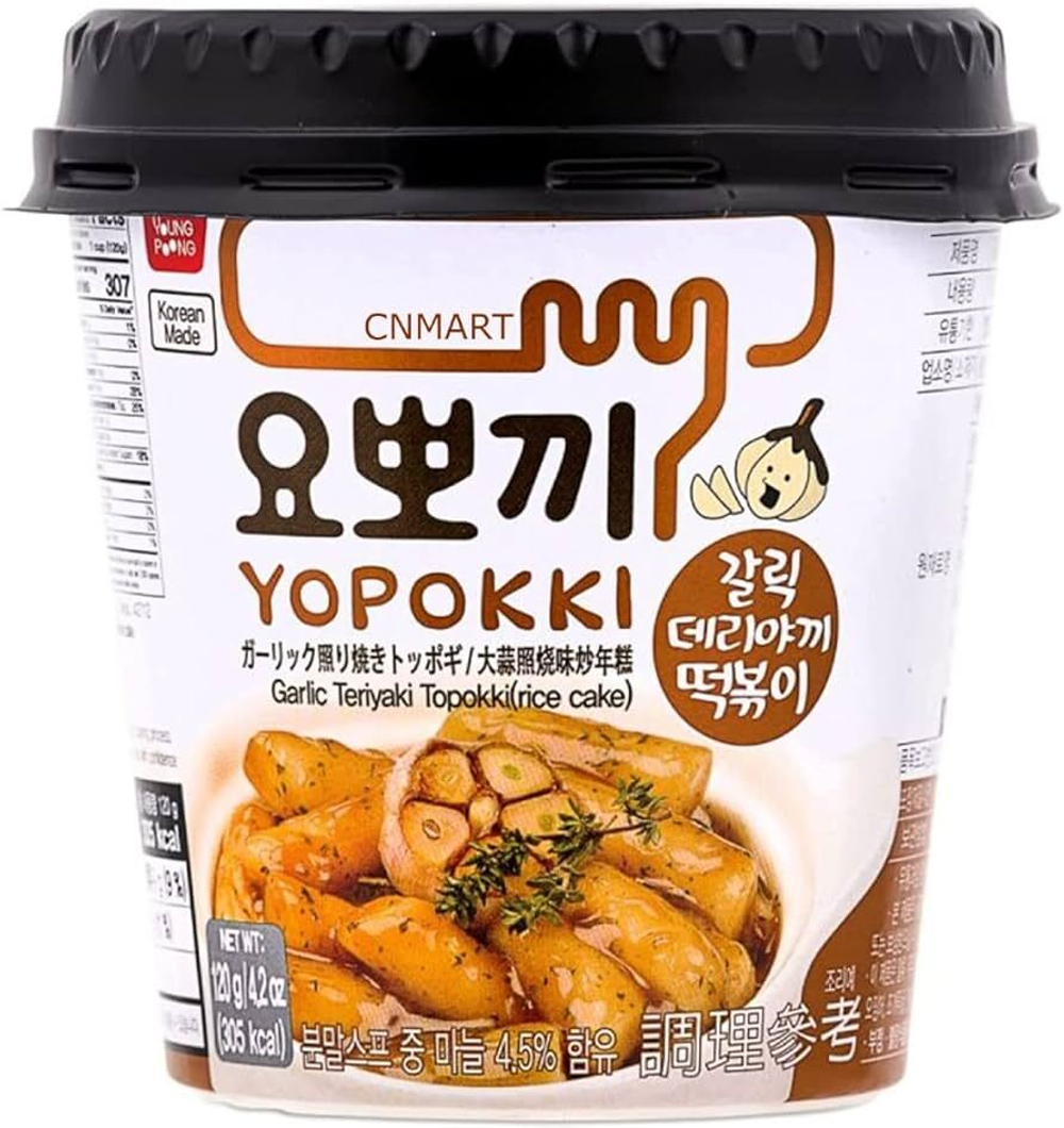Токпокки Yopokki рисовые клецки с соусом терияки-чеснок 120 г