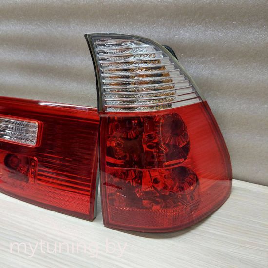 Задние фонари RED WHITE для BMW X5 E53
