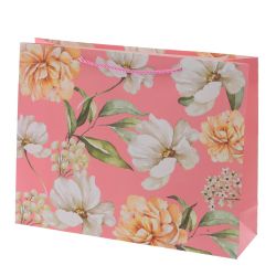 GAEM Пакет подарочный L (бумага 210г/м2, блок микс 12шт), L38,5 W11 H30 см, 4в.