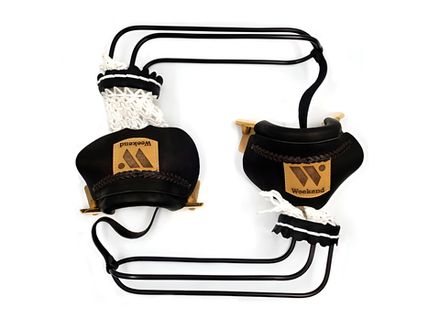 Комплект луз с выкатом RU-06-П, скоба - латунь (лен, черная кожа, комбинированная) плетенка с логотипом