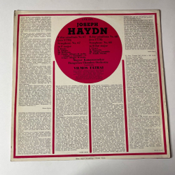 Винтажная виниловая пластинка LP J. Haydn Гайдн, Hungarian Chamber Orchestra, Vilmos Tatrai, Symphony No. 67 In F Major, Symphony No. 68 In B Flat Major (Венгрия 1971)