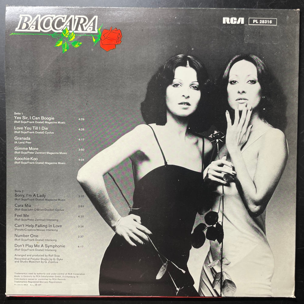Baccara ‎– Baccara (Италия 1977г.)