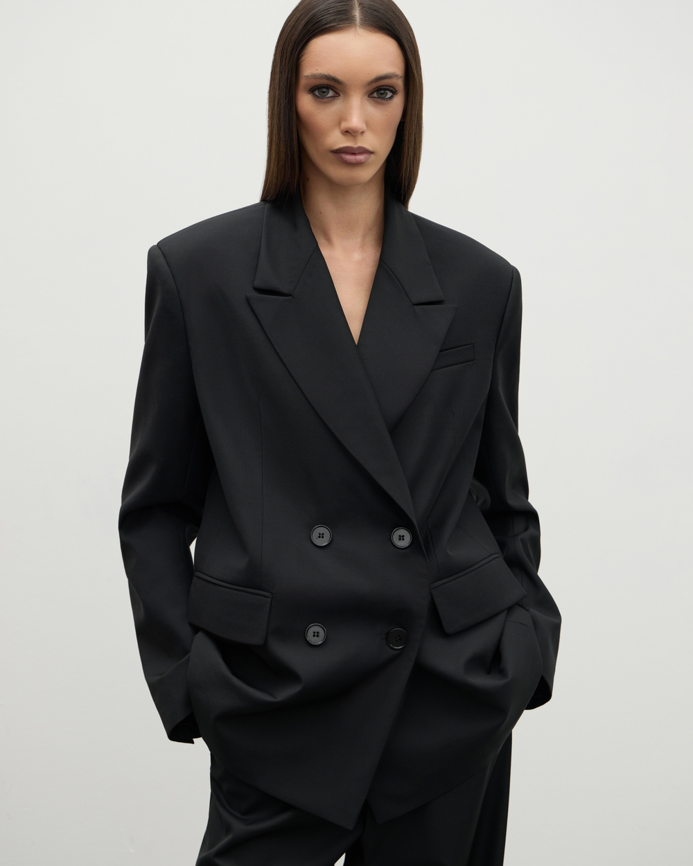 Двубортный жакет из шерсти