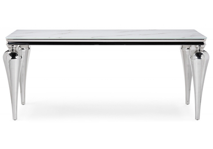 Стол стеклянный Woodville Vase белый