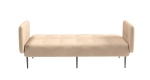 Monaco диван-кровать прямой с подлокотниками, трехместный, велюр бежевый Velutto 04
