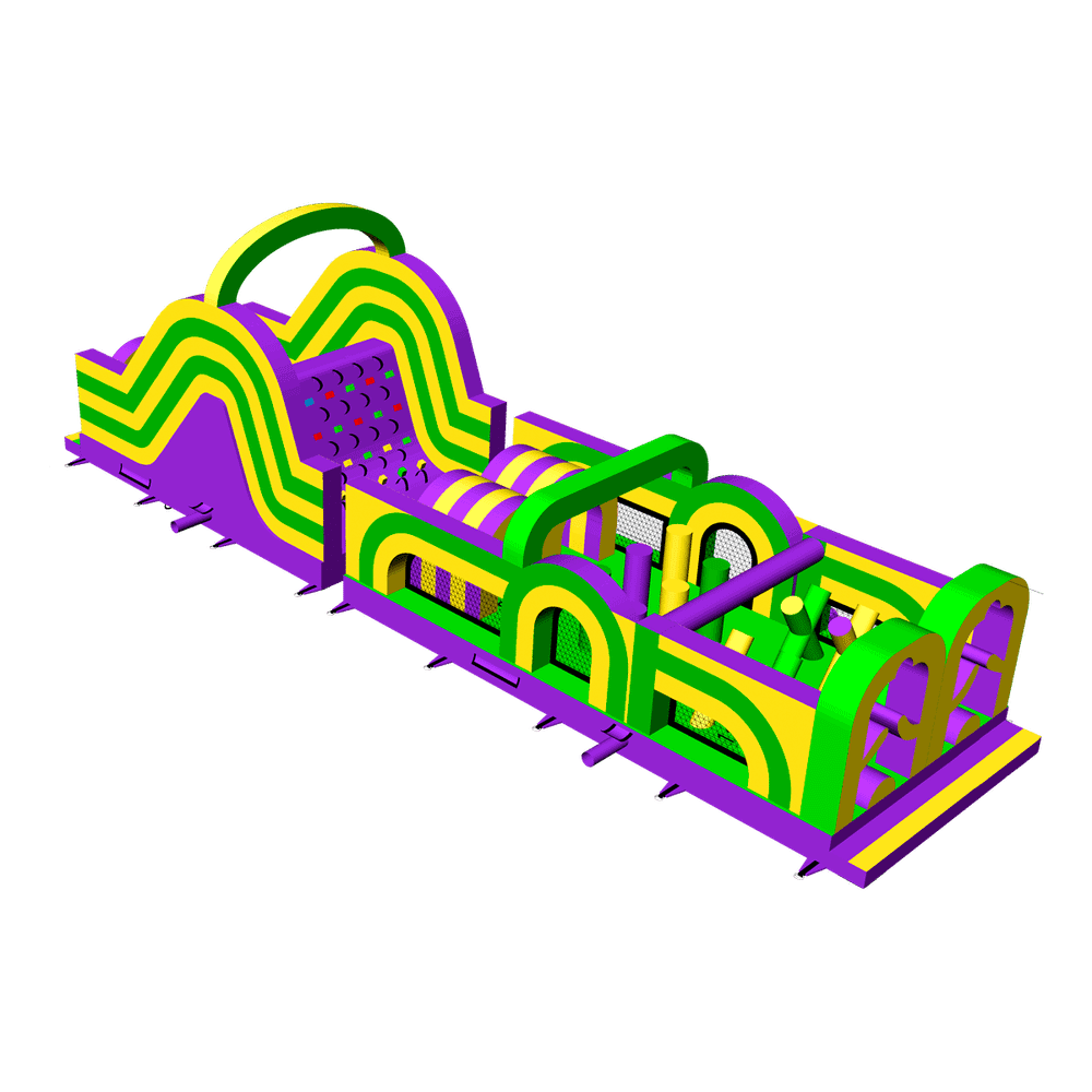 Надувной батут «Длинная полоса препятствий» 16*4*5 м