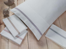 Элитное постельное белье Messina белое с коричневым от Casual Avenue Турция