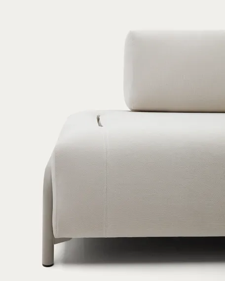 Модуль трехместного дивана Compo, бежевая синель, серый металл