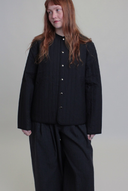 Стеганая куртка черного цвета