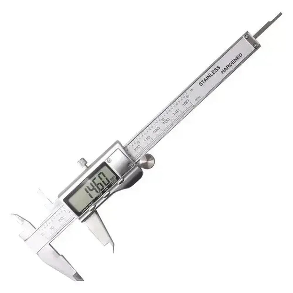 Штангенциркуль металлический в футляре электронный 150 мм с глубиномером