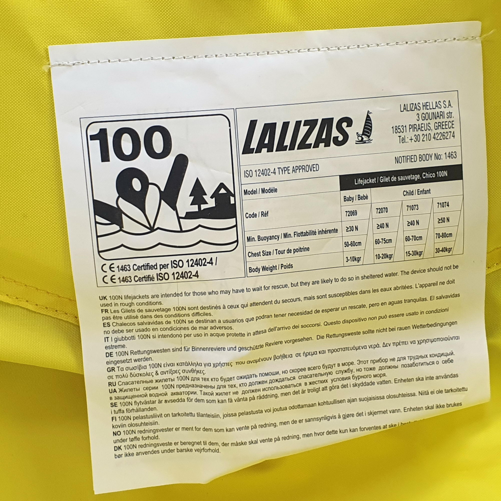 Детский жилет спасательный Chico, тип 100N, 15-30kg (71073)