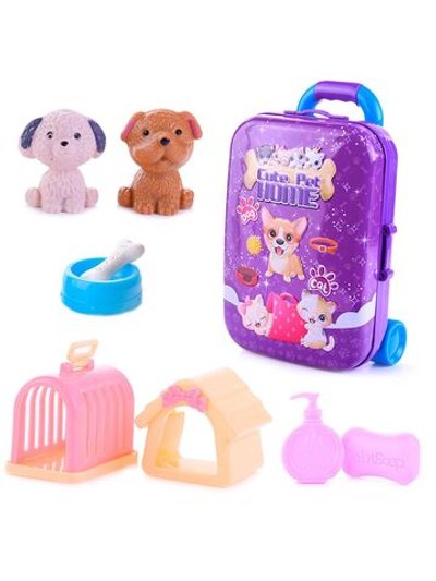 Игровой набор Питомцы собачки (977-14) цвет фиолетовый