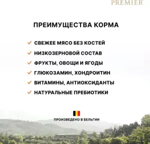 Уценка! Срок 08.2025/ Сухой корм Premier лосось с индейкой для взрослых кошек